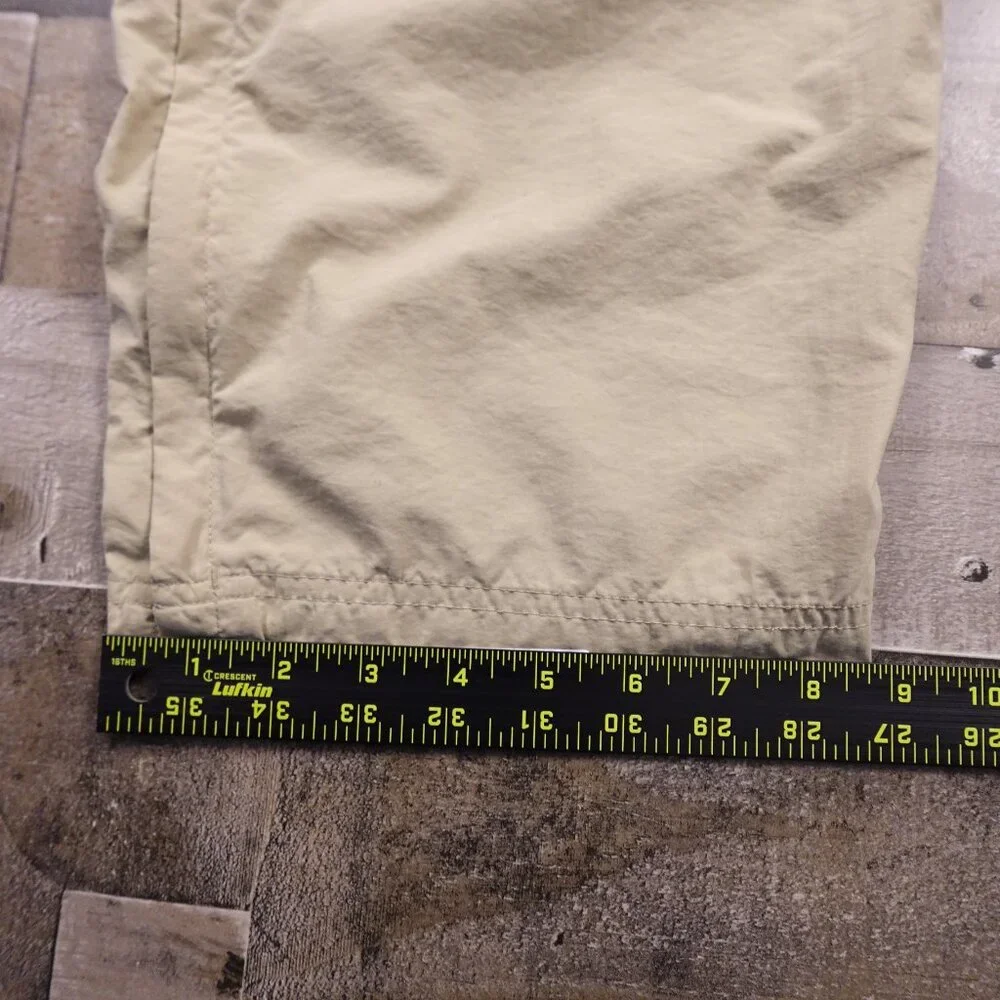 ExOfficio Insect Shield Convertible Pants Men’s 40x32 Beige Zip-Off Hiking Nylon